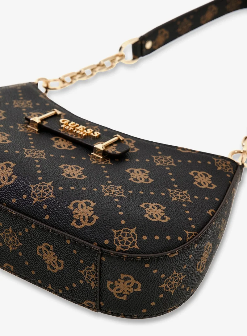 GUESS  Carrie Logo Top Zip Shoulder Bag for Women | Best Price UAE